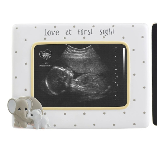 Baby Gifts, “Love At First Sight” Elephant 4 x 6 Photo Frame, Resin/Glass, #183407