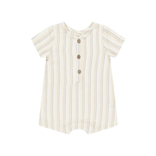 Stripe Organic Cotton Romper, 3-6M