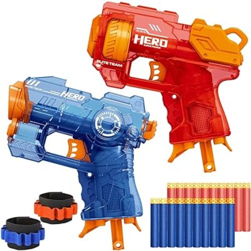 Banvih 2-Pack Small Blaster Set for Nerf - Birthday Gifts for Kids