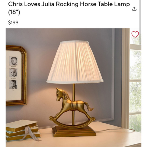 Chris Loves Julia Rocking Horse Table Lamp (18")