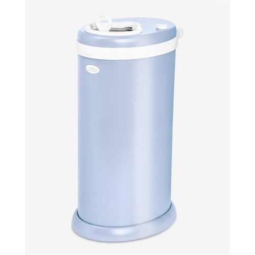 Ubbi Stainless Steel Diaper Pail, No Special Bag, Odor-Locking, Cloudy Blue