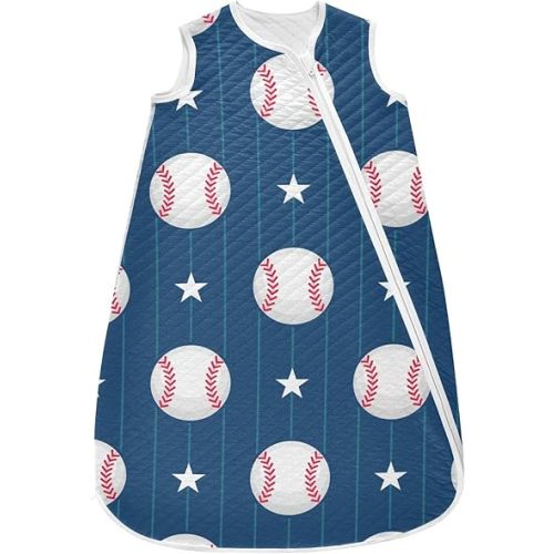 vvfelixl Baseball Sport Baby Sleeping Bag,Toddler Sleep Sack,Baby Wearable Blanket,Sleep Suit for Infant Newborn Baby 0-6 Months