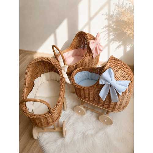 lined wicker doll pram natural wicker doll stroller doll pram gift for kids wicker baby carriage baby stroller doll buggy baby shower gift
