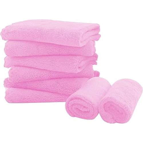 8 Pack Burp Cloths for Baby - 20" by 10" Ultra Absorbent Burping Cloth, Newborn Towel - Milk Spit Up Rags - Burpy Cloths for Unisex, Boy, Girl - Burp Cloths Set (Frozen Berry)
