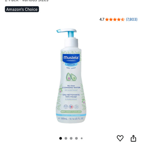 Amazon.com: Mustela Baby Cleansing Water - No-Rinse Micellar Water - with Natural Avocado & Aloe Vera - for Baby's Face, Body & Diaper â€“ 10.14 fl. oz. (Pack of 1) : Beauty & Personal Care