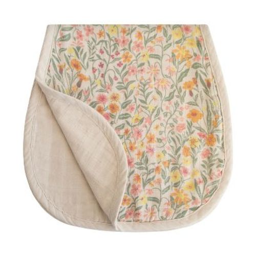 Organic Cotton Muslin Burp Cloth 2-Pack Pastel Blooms One Size