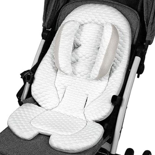 KAKIBLIN Infant Car Seat Insert, Baby Car Seat Head Neck Body Support, Breathable Newborn Car Seat Insert, 2-in-1 Reversible Stroller Pad or Girls Boys,Strollers,Car Seat,High Chair,Swing