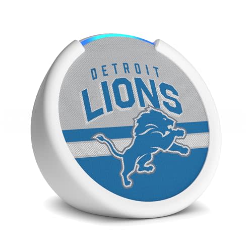 Amazon Echo Pop (newest model) | Officially Licensed NFL Limited-Edition | Detroit Lions ('25-26 Season Design)