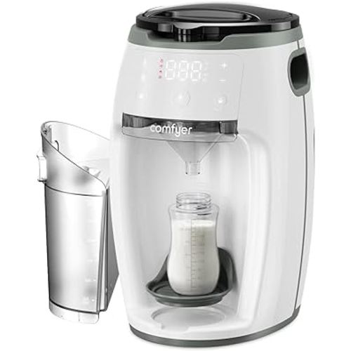 Baby Formula Mixer Machine, Comfyer Advanced Formula Dispenser Machine, Instantly Mix a Warm Formula Bottle Automatically, Automatic Powder Blending, Simple Funnel Cleaning, White