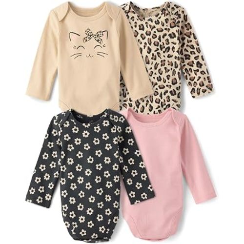The Children's Place Baby Girls' And Newborn Long Sleeve Bodysuit,multipacks