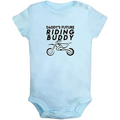 iDzn Daddy's Future Motocross Riding Buddy Funny Rompers Newborn Baby Bodysuits Infant Jumpsuits Outfits Clothes
