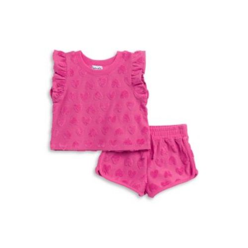 Girls' Loop Terry Hearts Top & Shorts Set - Baby