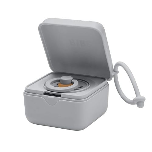 BIBS Pacifier Box with Loop for Storing & Carrying Soothers | 100% BPA Free Material | Designed & Made in Denmark | Cloud