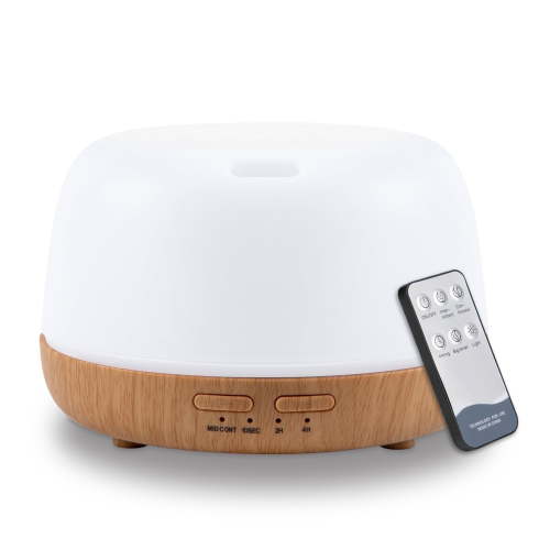 FVLOENG Essential Oil Diffuser, Ultrasonic Cool Mist Aromatherapy Humidifier, 300ml, 7-Color LED Light, Remote Control