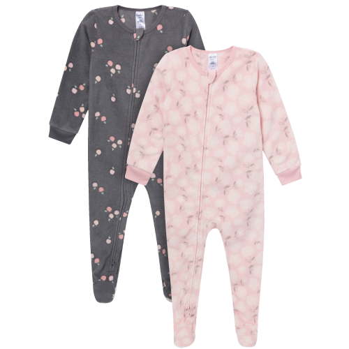 Gerber Baby and Toddler Neutral Microfleece 2-Way Zipper Blanket Sleeper Pajamas, 2-Pack, Sizes 0/3 Months - 5T
