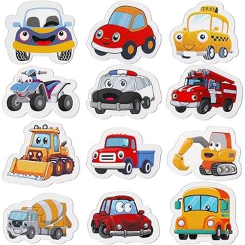 Chinco 120 Pcs Pee Targets for Boys Training Toilet Tinkle Flushable Paper Stickers You Pee on Boys Potty Training Targets Potty Aids Flushable Chart for Toddlers Use(Cute Cars Style)