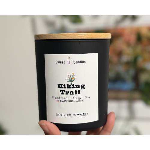 Hiking Trail Soy Candle 10 oz | Fresh Green Outdoor Candle β Sweet U Candles