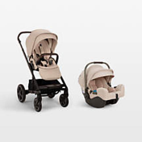 Nuna ® PIPA ™ rx Biscotti Brown Reclining Baby Car Seat + MIXX ™ next Stroller Travel System