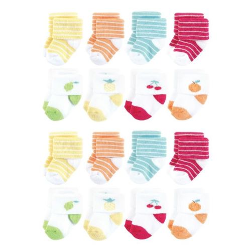 Hudson Baby Cotton Rich Baby Terry Socks 16-Pack