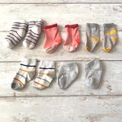 BabyGap 0-6m Baby Boys Socks Bundle Set of 5 Gap Kids Crew Sock Set