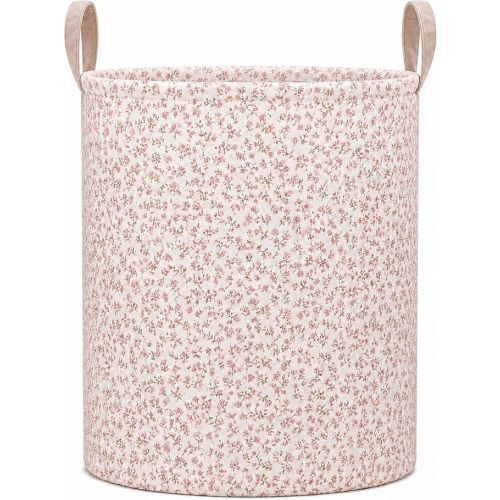 Quilted Laundry Basket Large Boho Fabric Blanket Basket with Handles