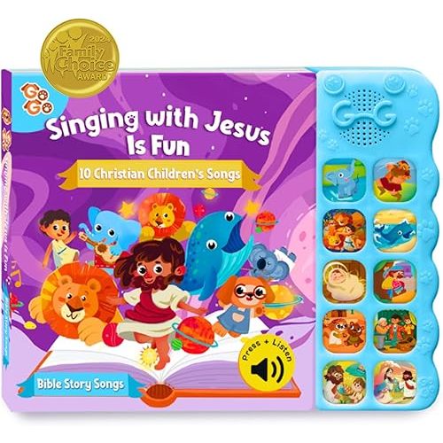 GO GO Bible Story Songs: 10 Toddler Songs, Christian Toys for Toddlers 3-5, Sound Books for Toddlers 1-3