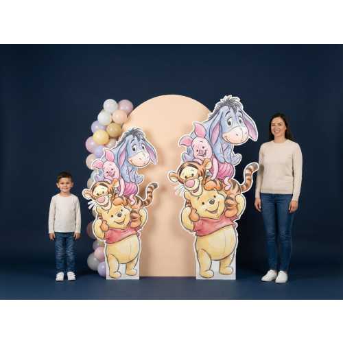 Classic bear pooh and friends stacked, pooh decor, cutouts, lawn signs, yard sign, backdrop centerpieces, high res