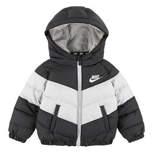 Baby Boys Nike Hooded Chevron Puffer Water Resistant Midweight Jacket