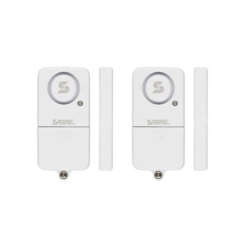 Sabre 2pk Door/Window Alarms: Security Sensors, Self-Monitoring, Adhesive Mount, Battery Powered, Window Locks
