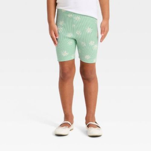 Toddler Girls' Ribbed Bike Shorts - Cat & Jack™ Mint Green 5T