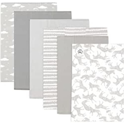 Amazon.com: Baby Burp Cloths for Boys and Girls - 6 Pack Large 100% Cotton - Double Layered Extra Absorbent Burp Rags, Grey : Baby