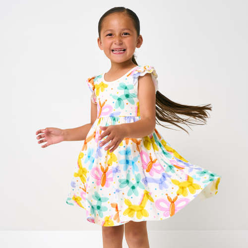 Balloon Bash Flutter Twirl Dress | Little Sleepies