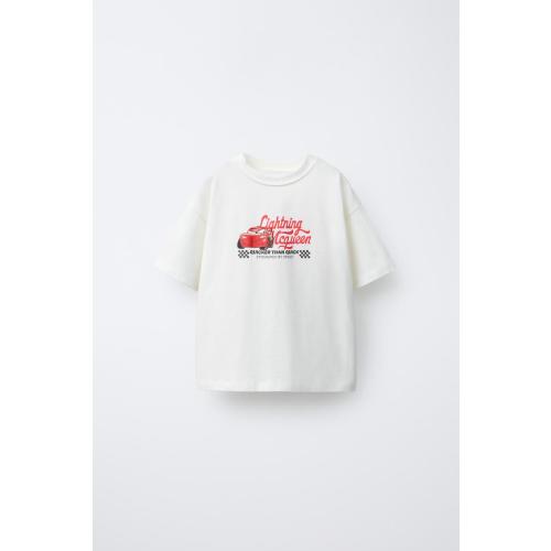 CARS LIGHTNING MCQUEEN © DISNEY PRINTED T-SHIRT - Ecru | ZARA United States