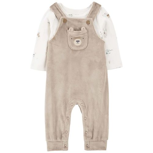 Baby Carter's 2-Piece Bear Long-Sleeve Tee & Coverall Set