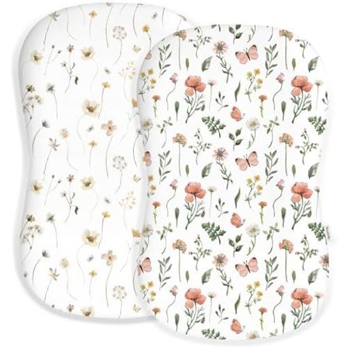 Baby Lounger Cover 2 Pack, Infant Lounger Cover,Butterfly Garden
