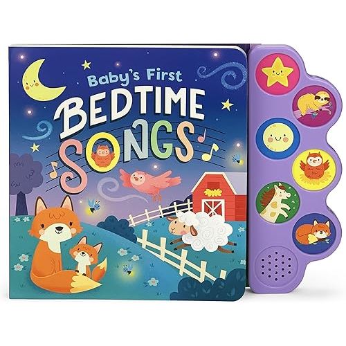 Baby's First Bedtime Songs (Interactive Children's Song Book with 6 Sing-Along Tunes) Board book – Sound Book, February 28, 2021