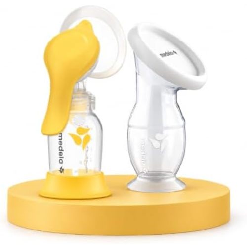 Medela Harmony Manual Breast Pump & Silicone Milk Collector Set, On-the-Go