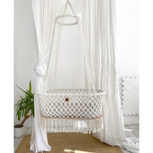 Hanging Macrame Baby Bassinet – Anzy Home