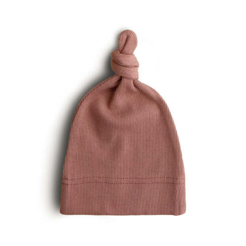 Mushie Organic Cotton Ribbed Baby Beanie