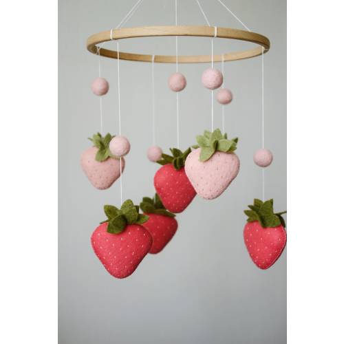 Strawberry baby mobile