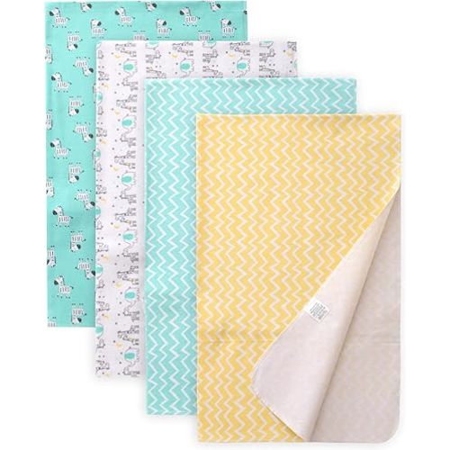 Gina Era Cotton Flannel Receiving Blankets Baby 4 Pcs, Baby Swaddle Blankets, Baby Flannel Blanket 30 X 40 Inch for Boy Girl (STYLE-17)