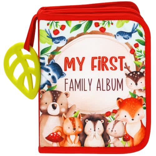 Urban Kiddy™ Baby's My First Family Album | Soft Photo Cloth Book Gift Set for Newborn Toddler & Kids (Woodland)