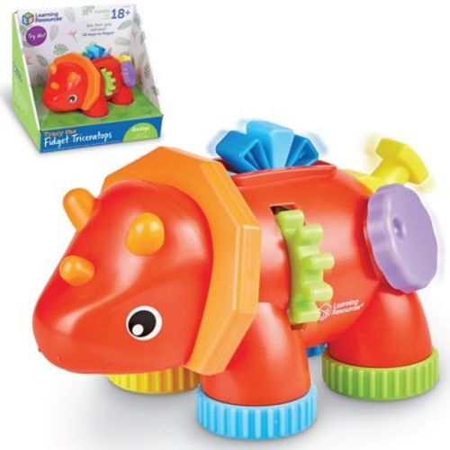 Learning Resources Tracy the Fidget Triceratops: Baby & Toddler Learning Toy for Fine Motor Skills