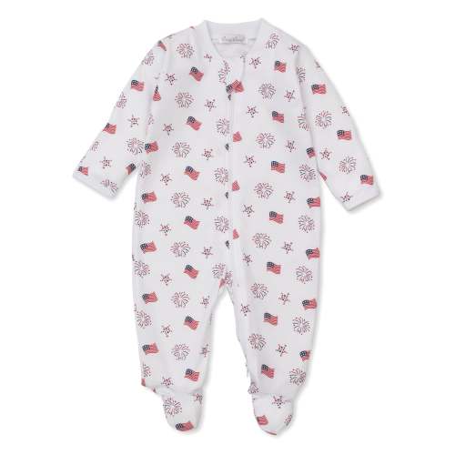 Bold Stripes & Bright Stars Zip Footie