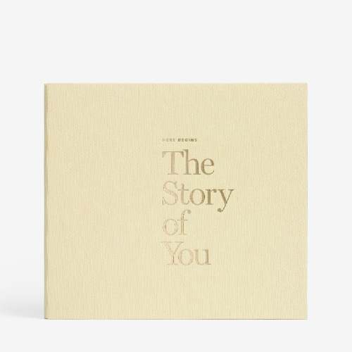 Artifact Uprising The Story of You baby book in Butter Yellow