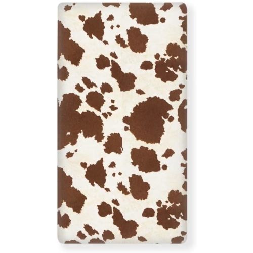 Cow Print Baby Crib Sheets Neutral Breathable Bedding Sets for Cribs Fitted Removable Mattress Cover for Boys Safe and Breathable Nursery Decor Home Accessories