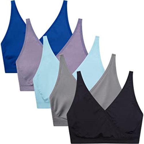 Suekaphin 5pack Nursing Bra Maternity Bra Breastfeeding Sleeping/Sleep Bra Pregnancy Women's Seamless Bralette Wirefree