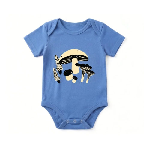Mushroom Explorer Baby Bodysuit