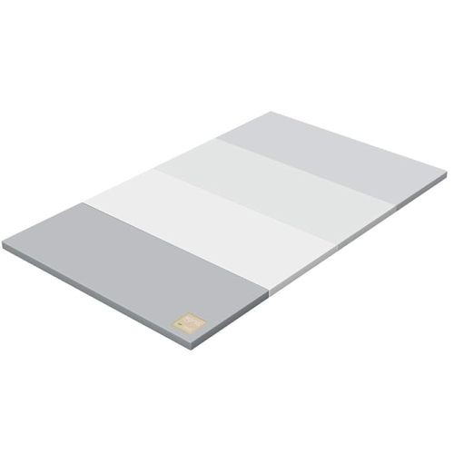 ALZIP MAT Eco Silion Urban, Folding Baby Play Mat Eco-Friendly Non-Toxic Non-Slip Reversible Waterproof (SG (95x55 inch), Milk Grey)