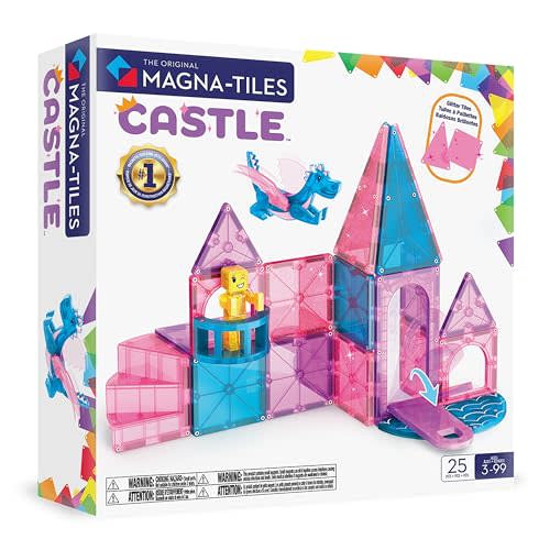 MAGNA-TILES Castle 25-Piece Magnetic Construction Set, The Original Magnetic Building Brand